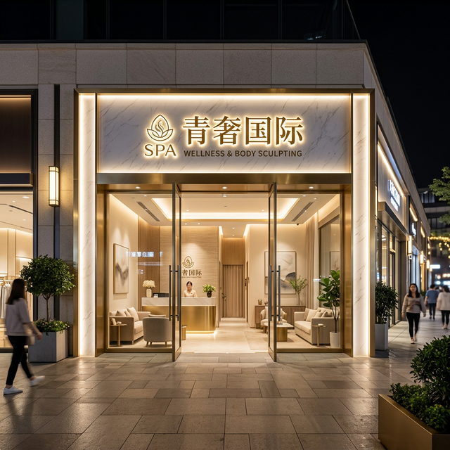 青奢国际现代门头