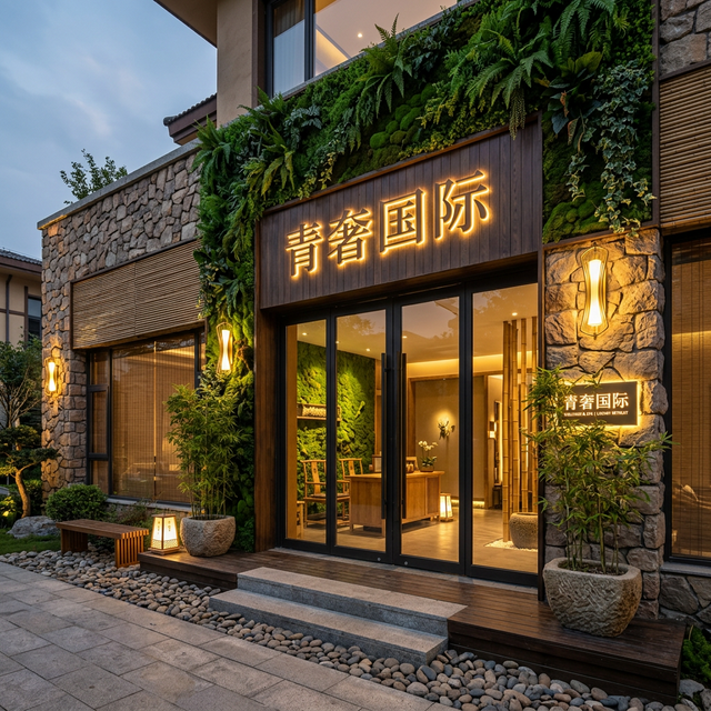 青奢国际禅意门头